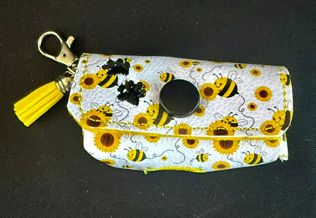 Poo-Bag Holder - White with Bees